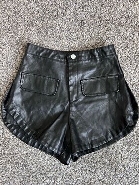 Faux Leather High Rise Short Shorts size smal